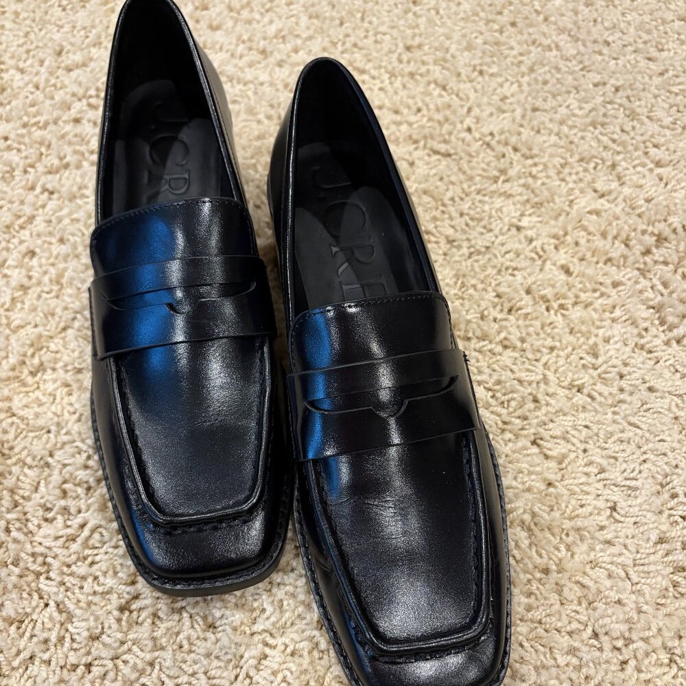 J. Crew Shiny Black Loafers